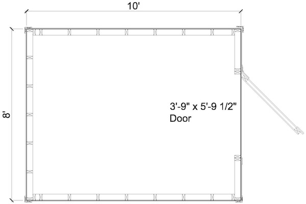 8X10 Gable Shed Plans