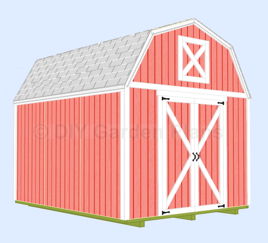 Plan drawing: 10 x 12 gambrel shed plans 20x24