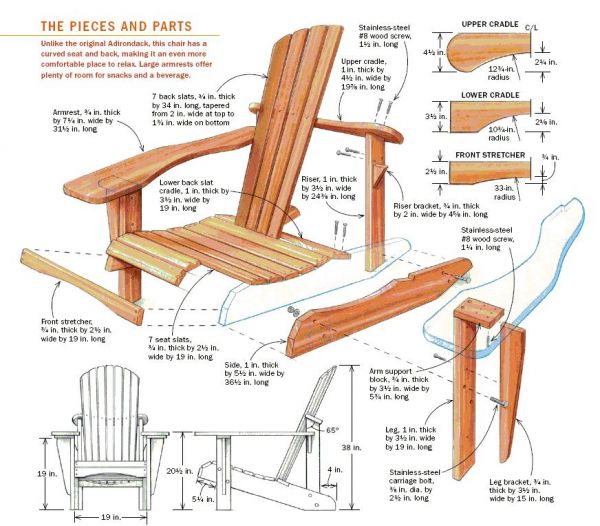 Wood Adirondack Chair Plans Free