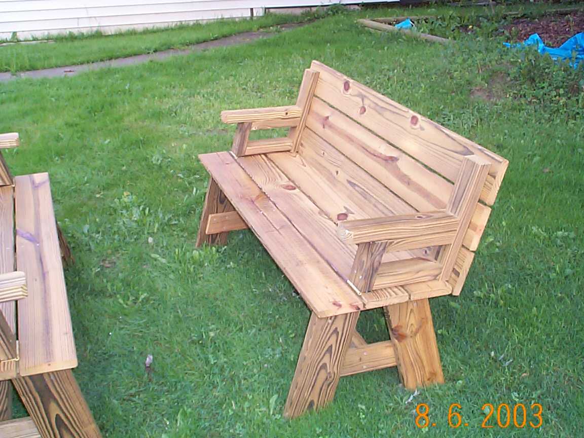 folding picnic table bench plans download folding bench convertible ...