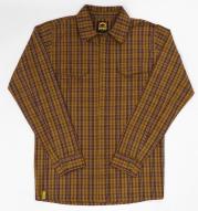 plaid button up shirts-bwn01