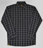 plaid button up shirts-blk01