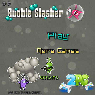 バブルをショットで割るアクションゲーム　Bubble Slasher