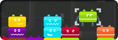 同じ色のブロックを３つ以上繋げるパズルゲーム　We Are The Robots