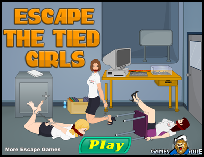 捕らわれたオフィスレディーを救出するフラッシュゲーム　Escape the Tied Girls