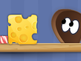 チーズをネズミの巣へ誘導するパズルゲーム　Cheese Hunt 2