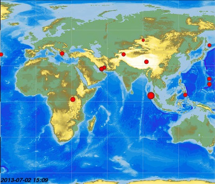 世界の地震情報
