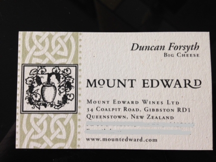 Mt.Edward Duncanの名刺